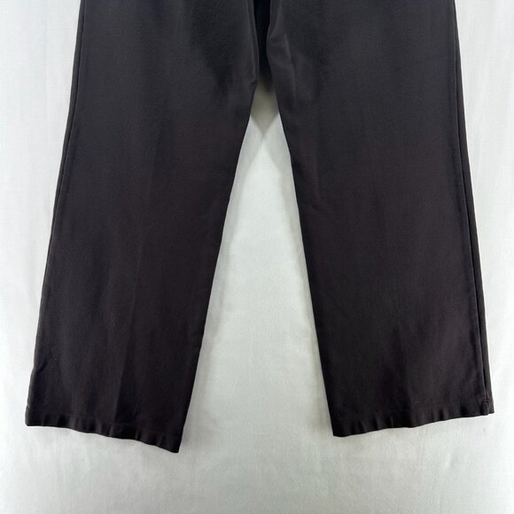 EILEEN FISHER Pants Size S Washable Stretch Crepe Straight Ankle Pull On Brown - Picture 6 of 11